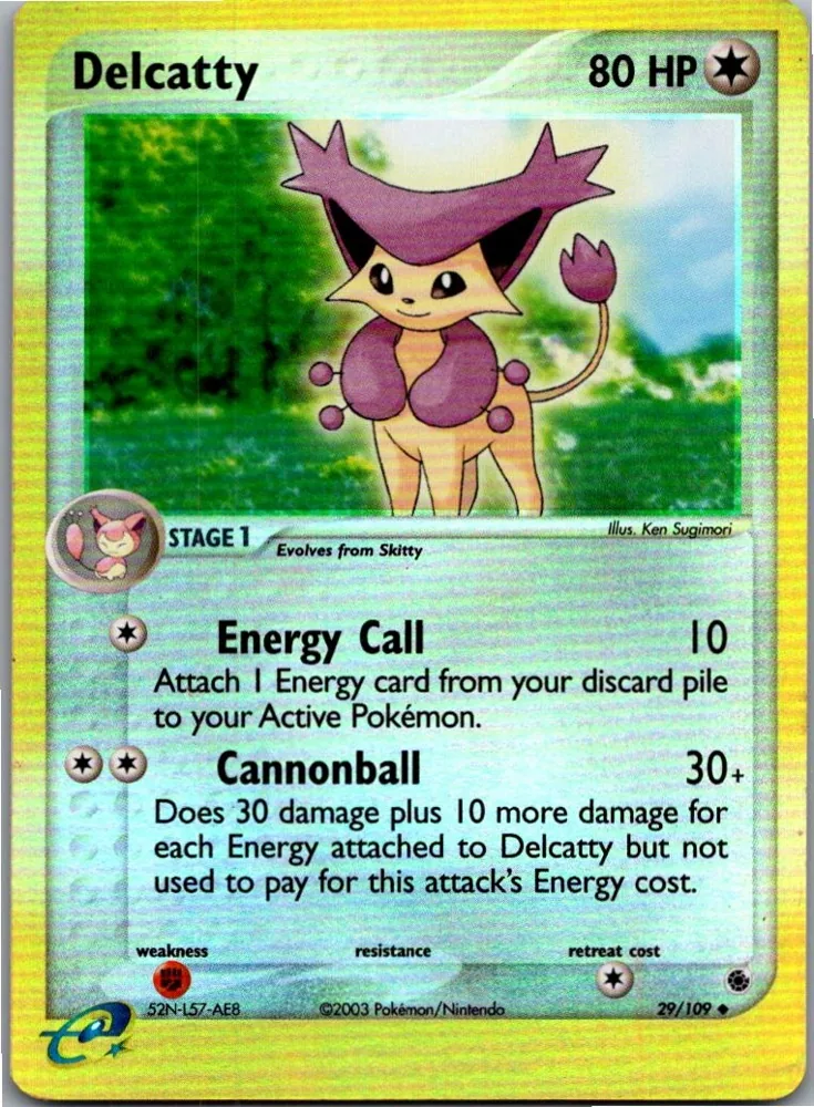 Delcatty Enekoro 29/109 EX Rubin & Saphir – Vorderseite