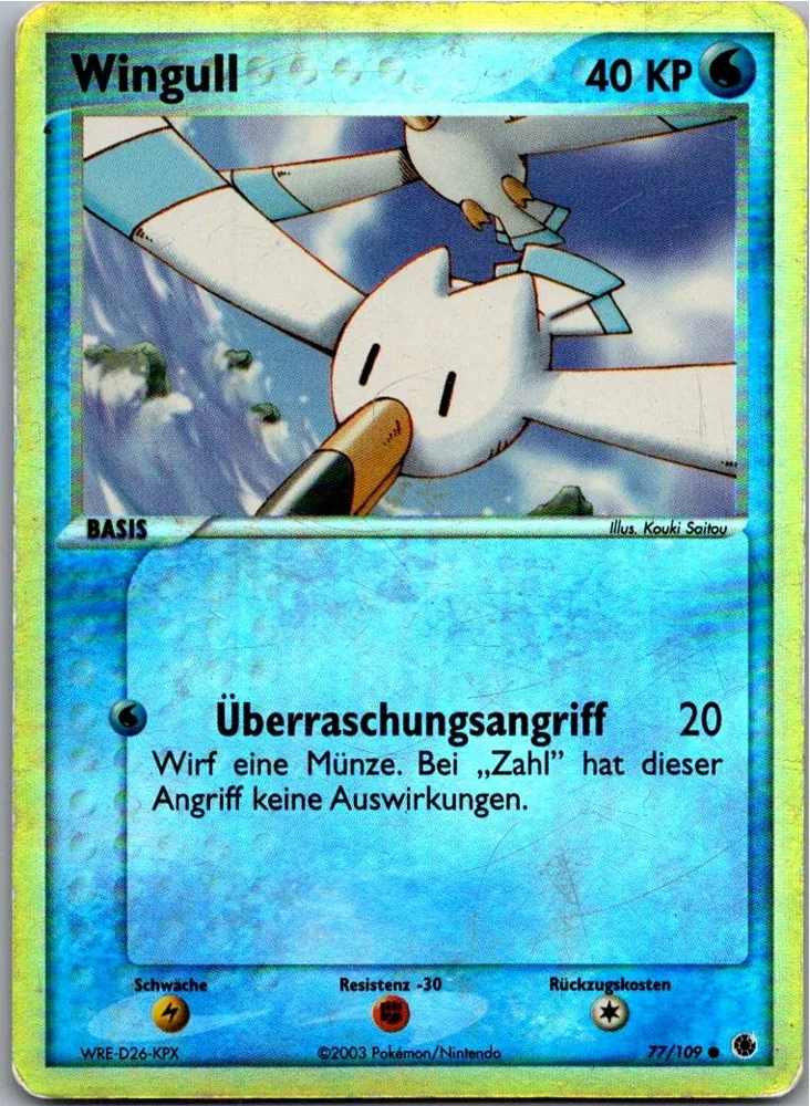Wingull 77/109 EX Rubin & Saphir – Vorderseite