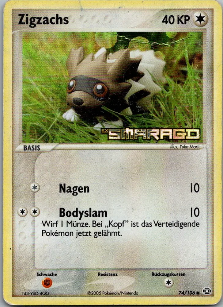 Zigzachs 74/106 EX Smaragd – Vorderseite