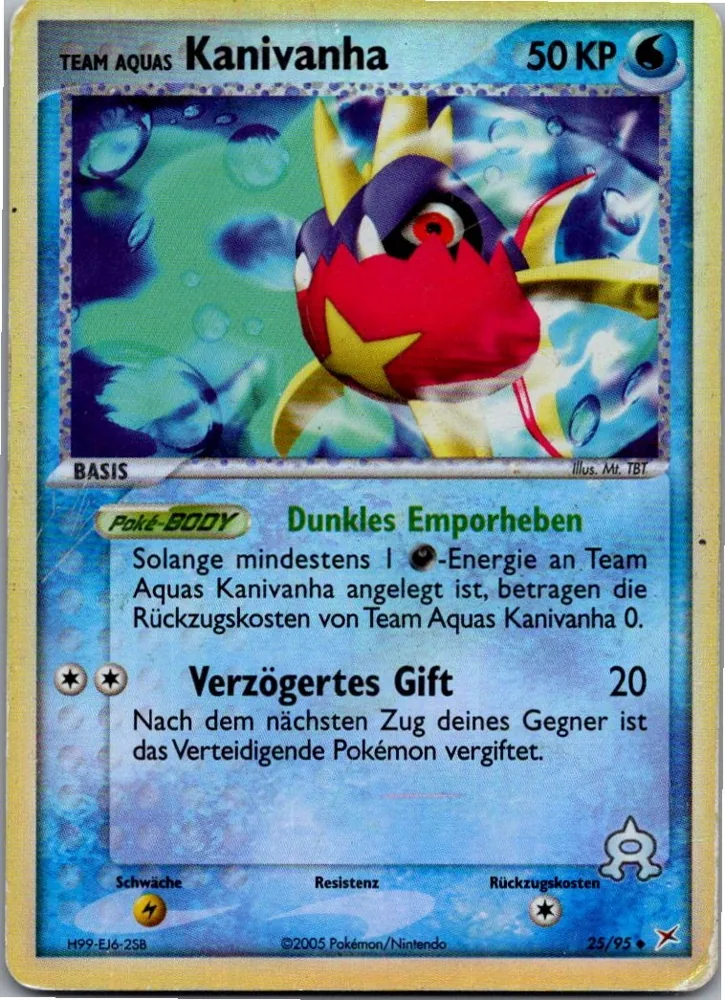 Kanivanha 25/95 EX Team Magma vs Team Aqua – Vorderseite