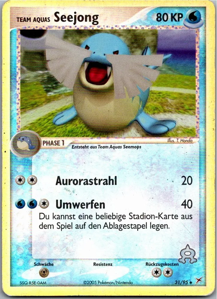 Seejong 31/95 EX Team Magma vs Team Aqua – Vorderseite