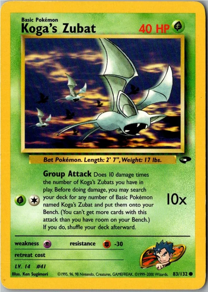 Koga's Zubat 83/132 Gym Challenge – Vorderseite