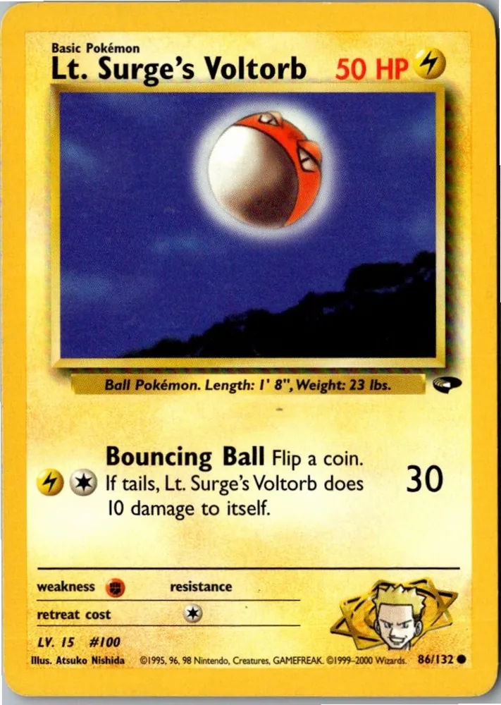 Lt. Surge's Voltorb 86/132 Gym Challenge – Vorderseite
