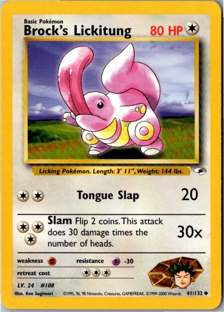 Brock's Lickitung 41/132 Gym Heroes – Vorderseite
