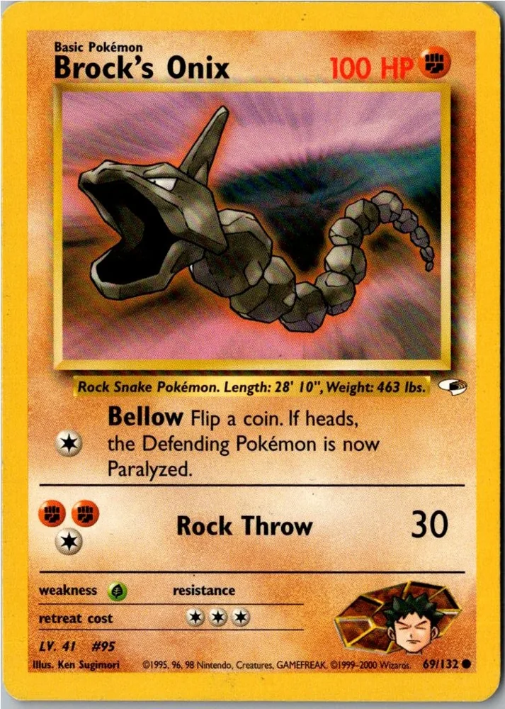 Brock's Onix 69/132 Gym Heroes – Vorderseite