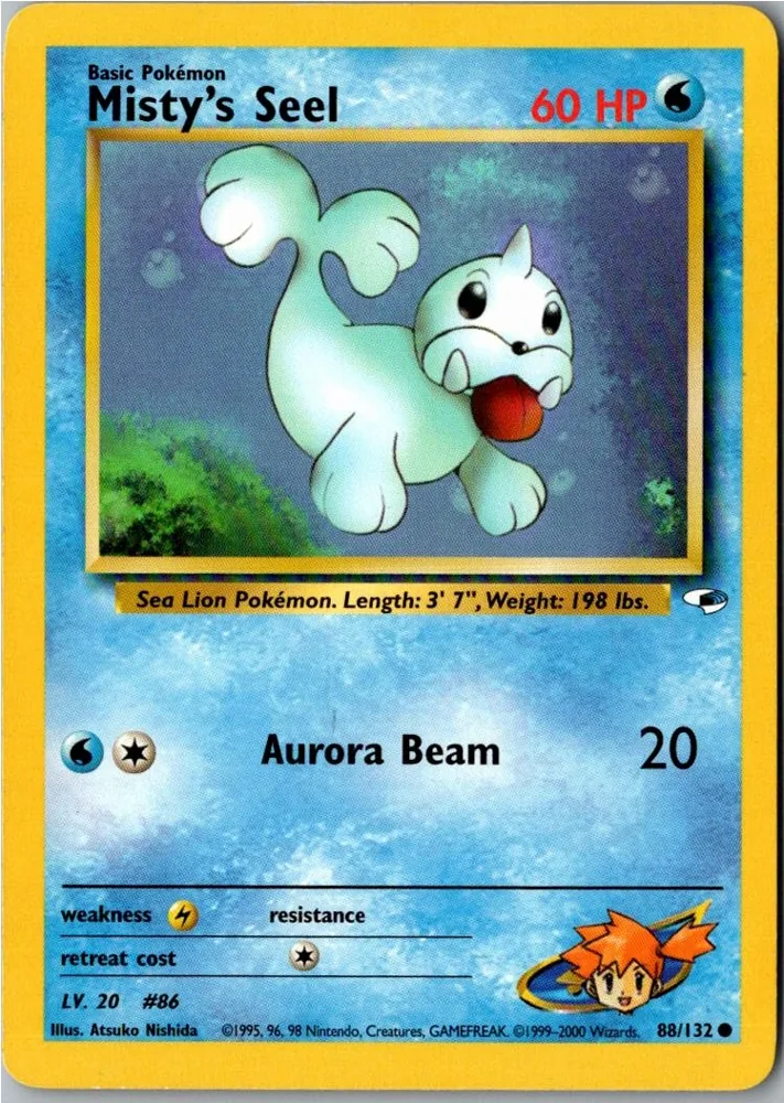 Misty's Seel 88/132 Gym Heroes – Vorderseite