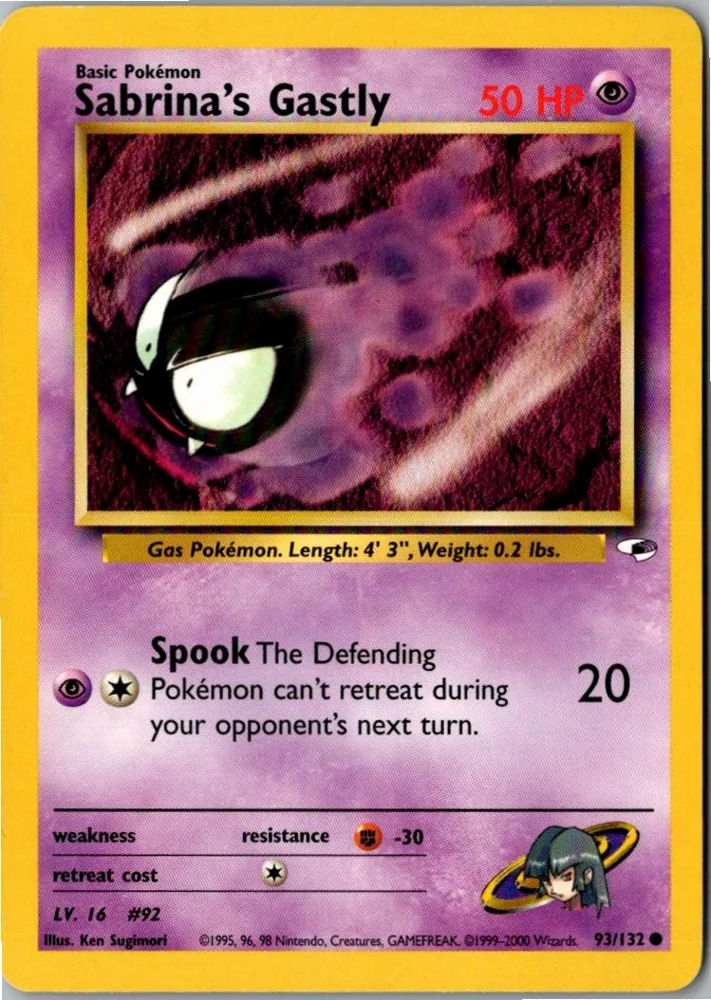Sabrina's Gastly 93/132 Gym Heroes – Vorderseite