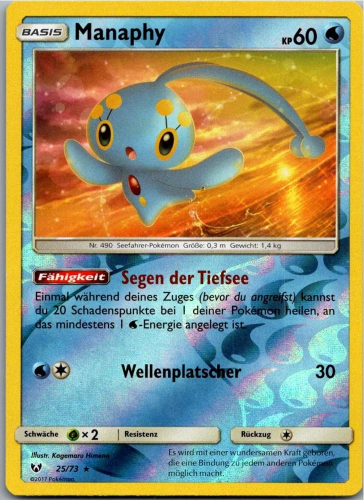 Manaphy 25/73 Schimmernde Legenden – Vorderseite