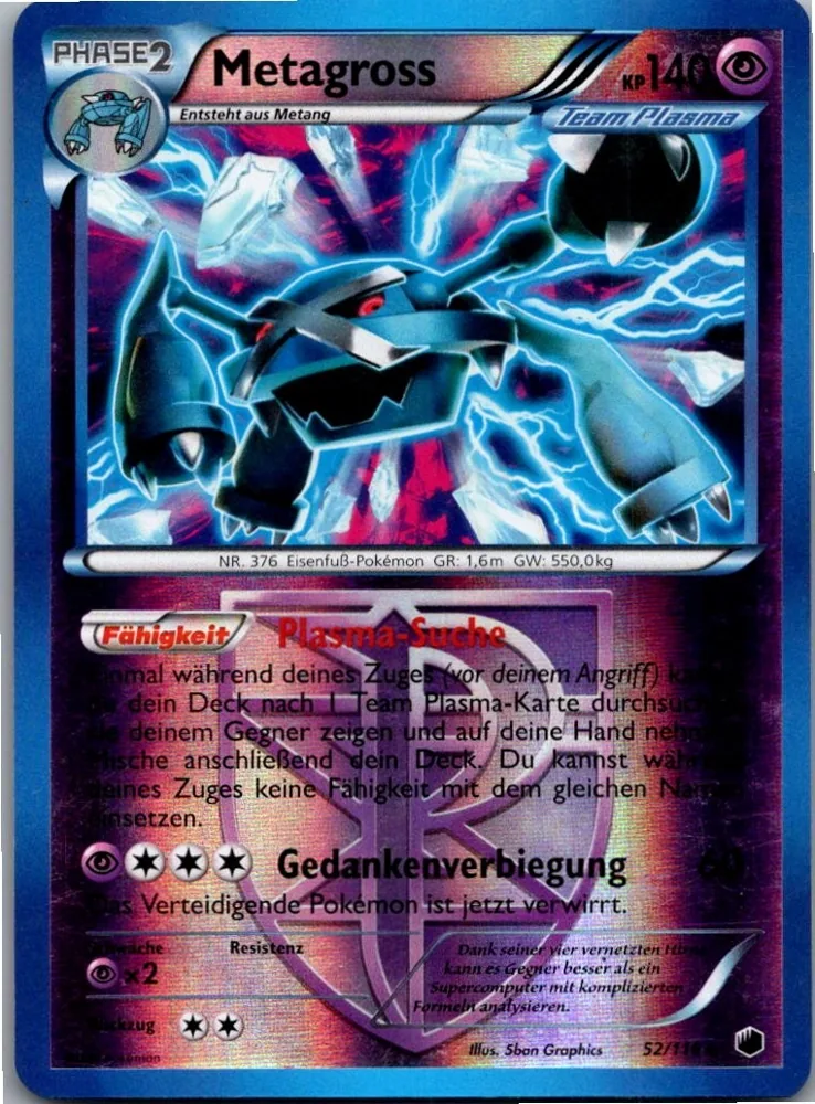 Metagross 52/116 Plasma-Frost – Vorderseite