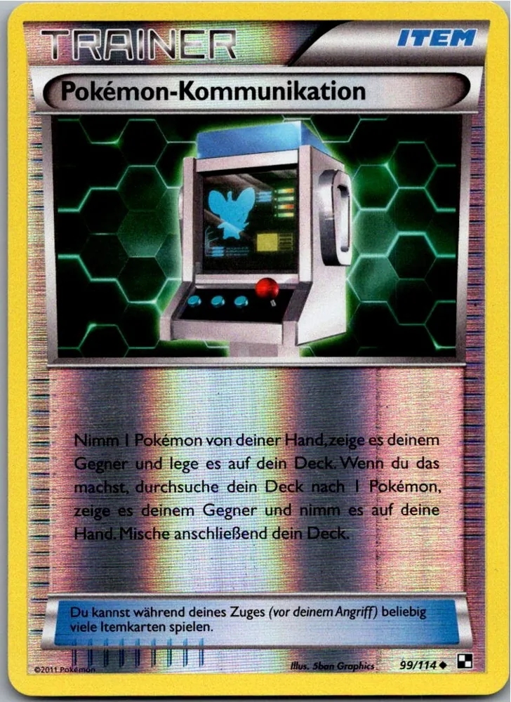 Pokémon-Kommunikation 099/114 Schwarz & Weiß – Vorderseite