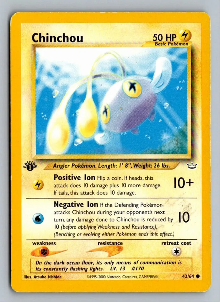 Chinchou Lampi 42/64 Neo Revelation – Vorderseite