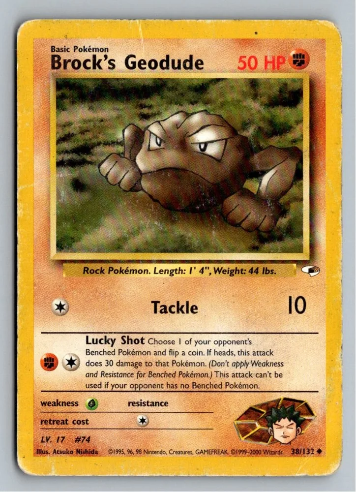 Brock's Geodude 38/132 Gym Heroes – Vorderseite