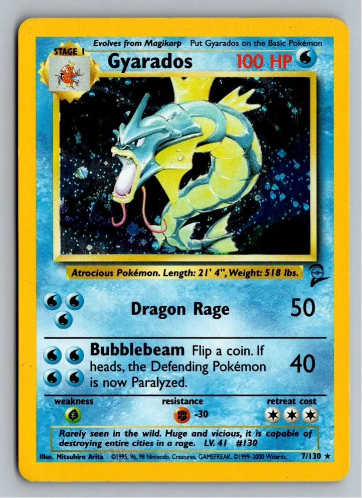 Gyarados Garados 7/130 Base Set 2 – Vorderseite