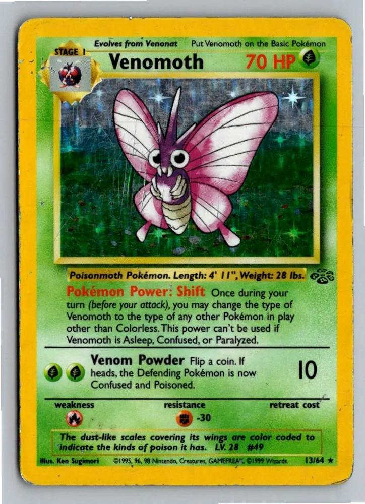 Venomoth Omot 13/64 Dschungel – Vorderseite