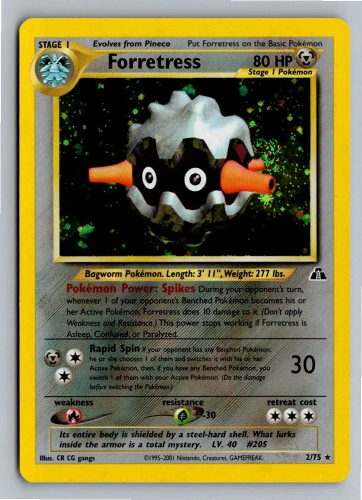 Forretress Forstellka 2/75 Neo Entdeckung – Vorderseite