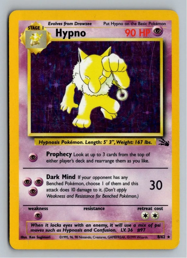 Hypno 8/62 Fossil – Vorderseite