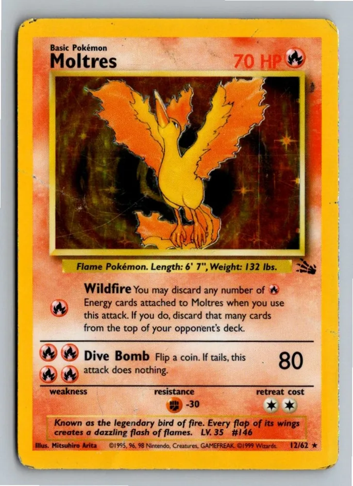 Moltres Lavados 12/62 Fossil – Vorderseite