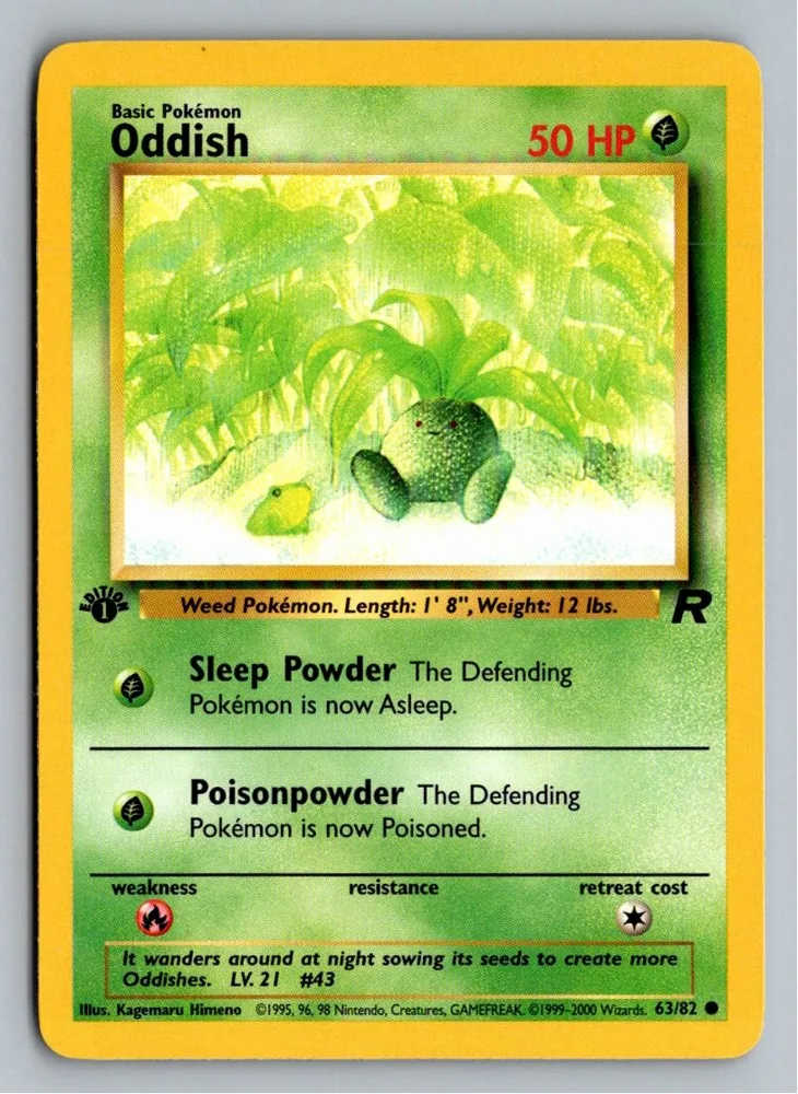 Oddish Myrapla 63/82 Team Rocket – Vorderseite