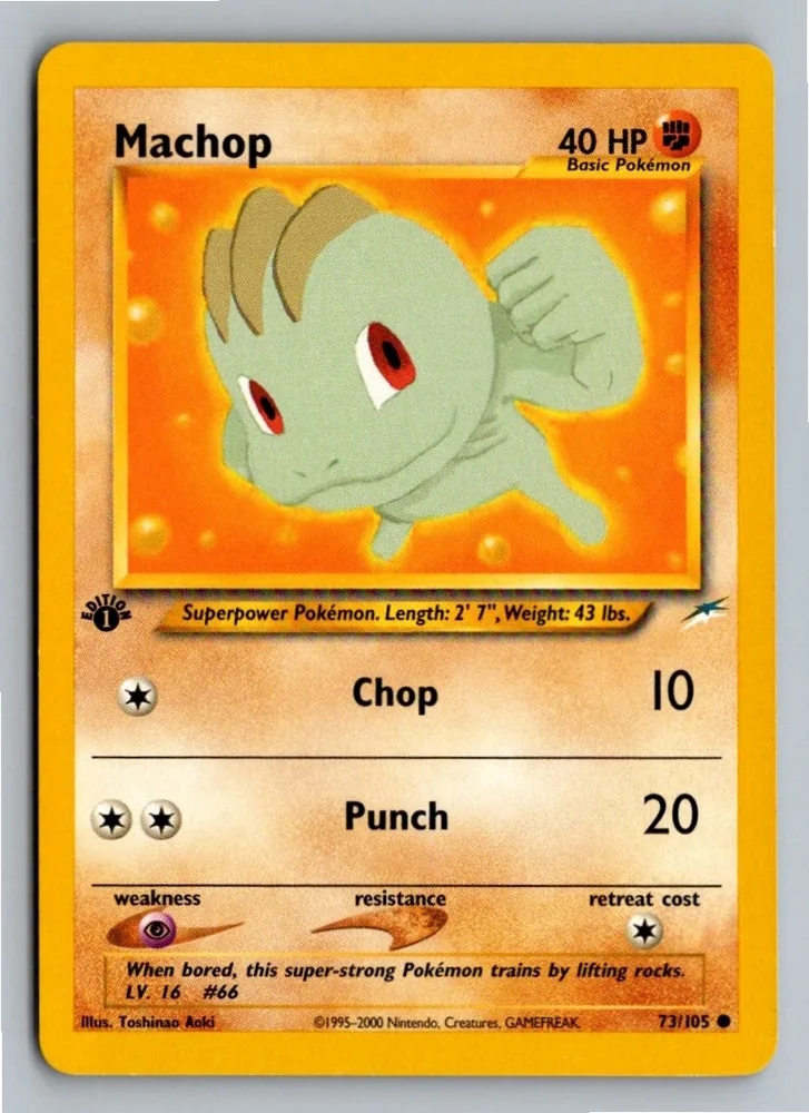 Machop Machollo 73/105 Neo Destiny – Vorderseite
