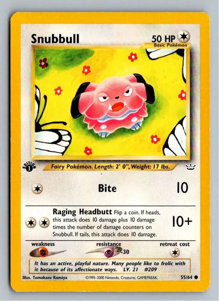 Snubbull 55/64 Neo Revelation – Vorderseite