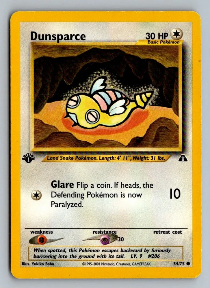 Dunsparce Dummisel 54/75 Neo Entdeckung – Vorderseite