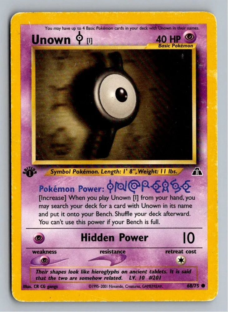 Unown [I] Icognito I 68/75 Neo Entdeckung – Vorderseite