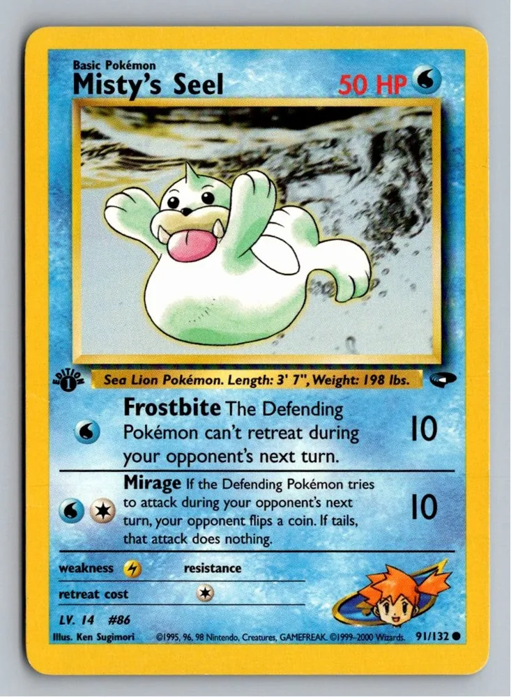 Misty's Seel 91/132 Gym Challenge – Vorderseite