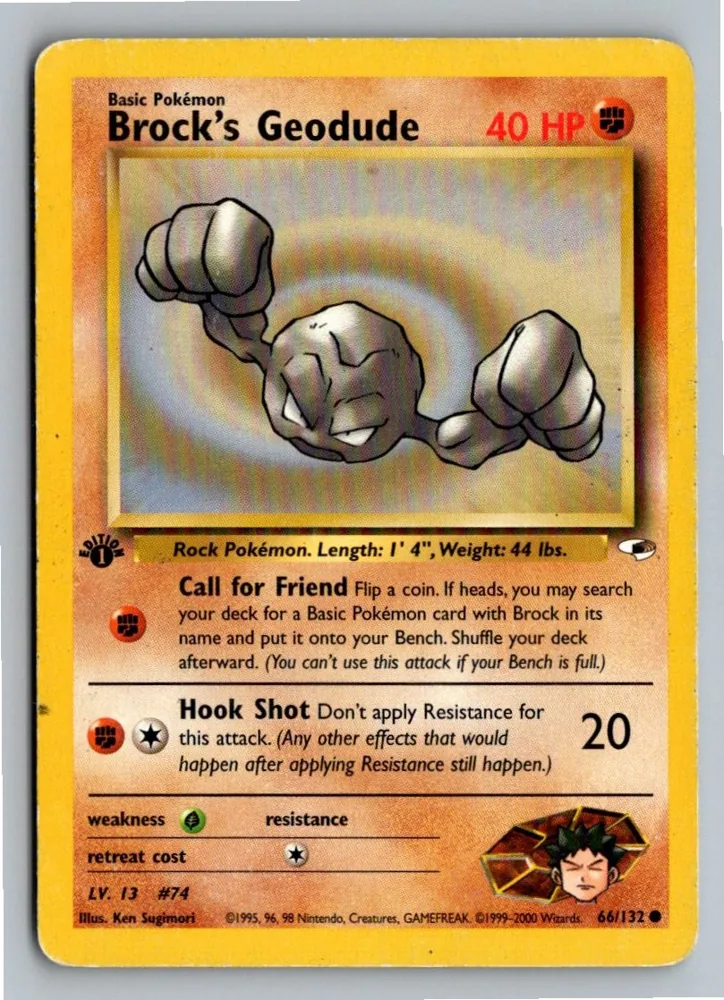 Brock's Geodude 66/132 Gym Heroes – Vorderseite