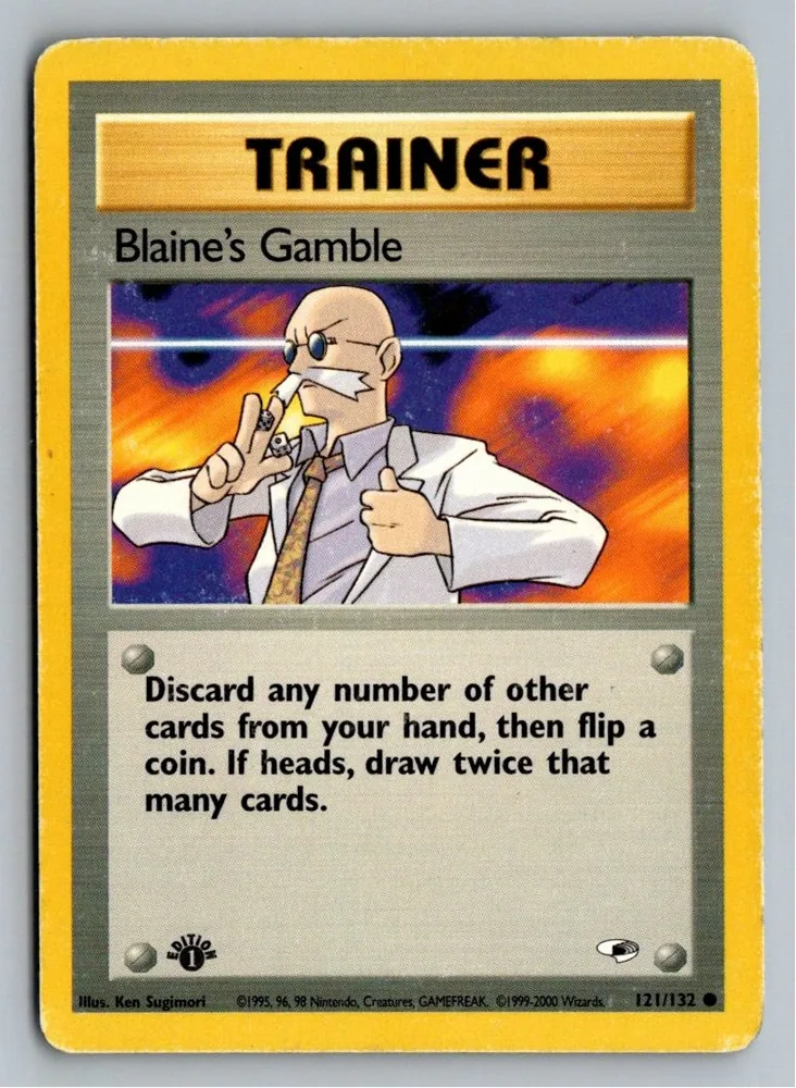 Blaine's Gamble 121/132 Gym Heroes – Vorderseite