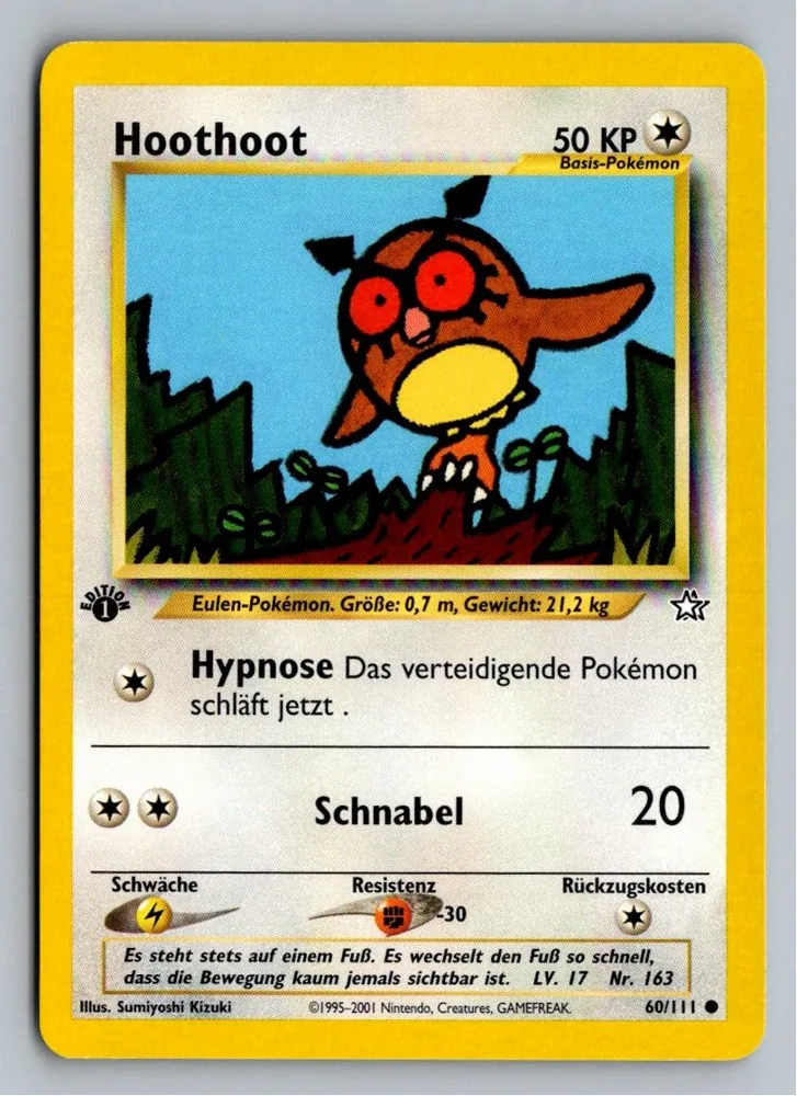 Hoothoot 60/111 Neo Genesis – Vorderseite