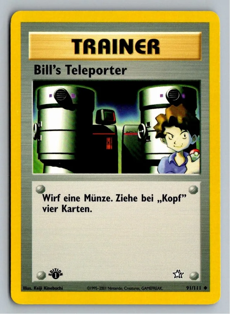 Bills Teleporter 91/111 Neo Genesis – Vorderseite
