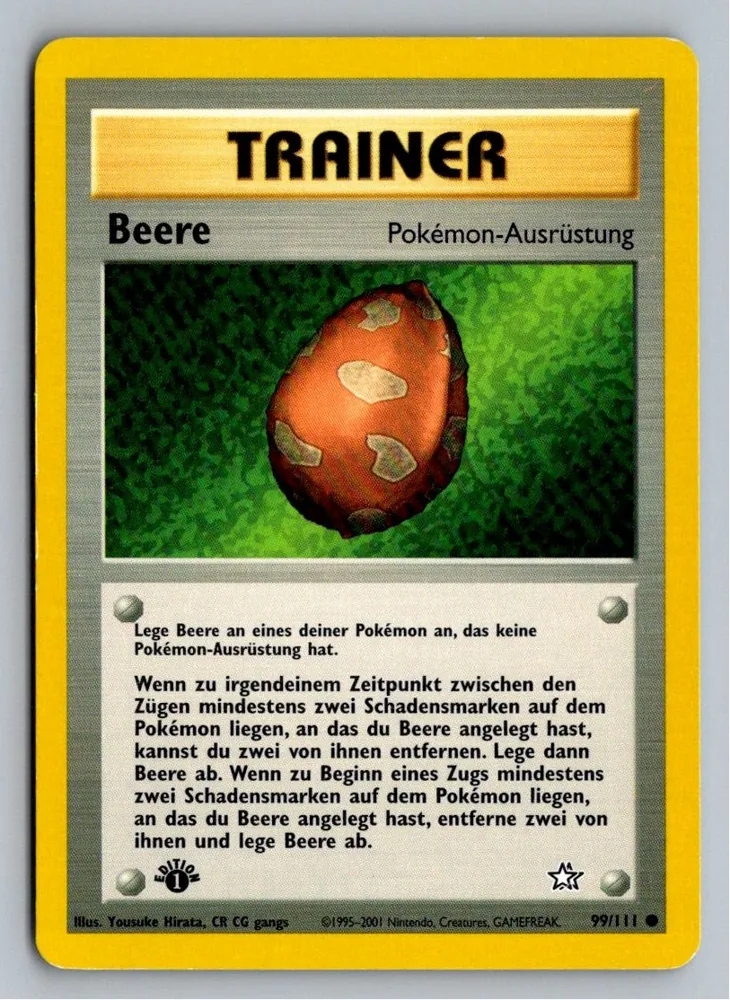 Beere 99/111 Neo Genesis – Vorderseite