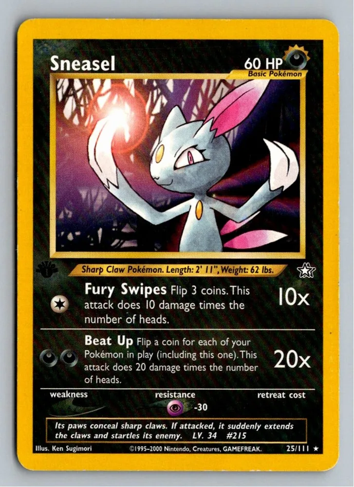 Sneasel Sniebel 25/111 Neo Genesis – Vorderseite