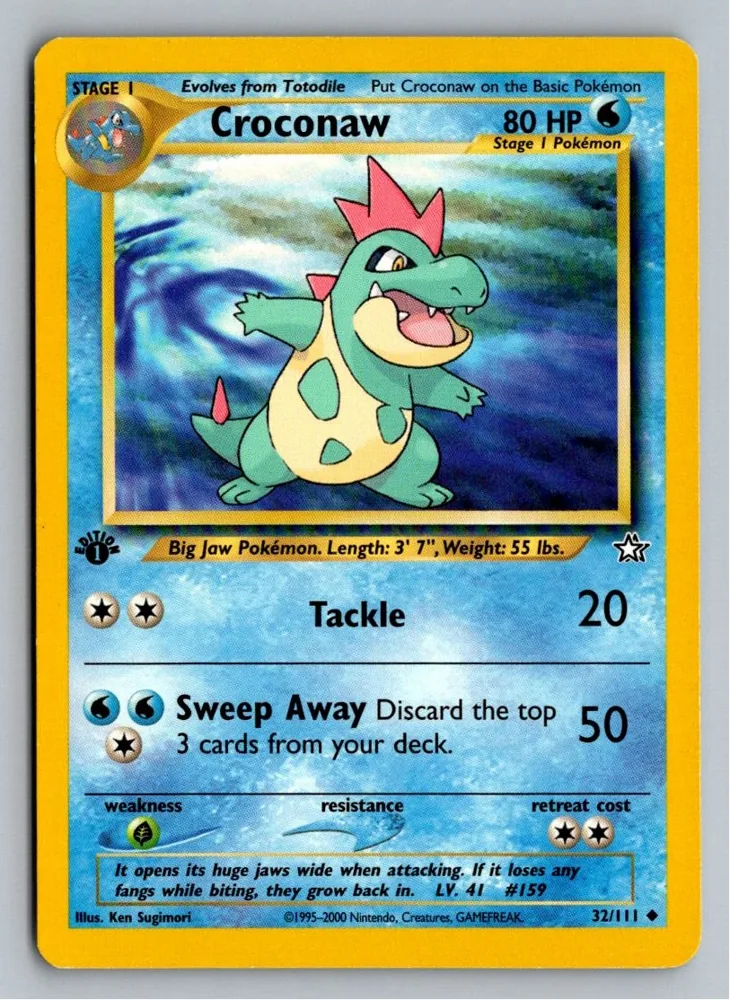 Croconaw Tyracroc 32/111 Neo Genesis – Vorderseite