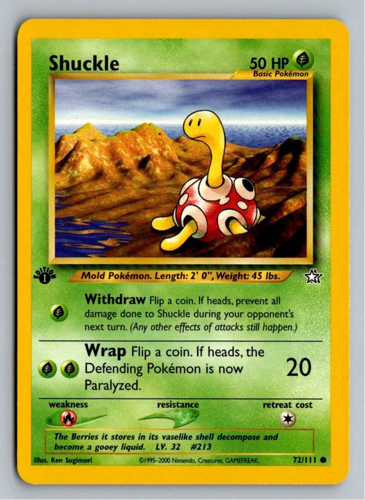 Shuckle Pottrott 72/111 Neo Genesis – Vorderseite