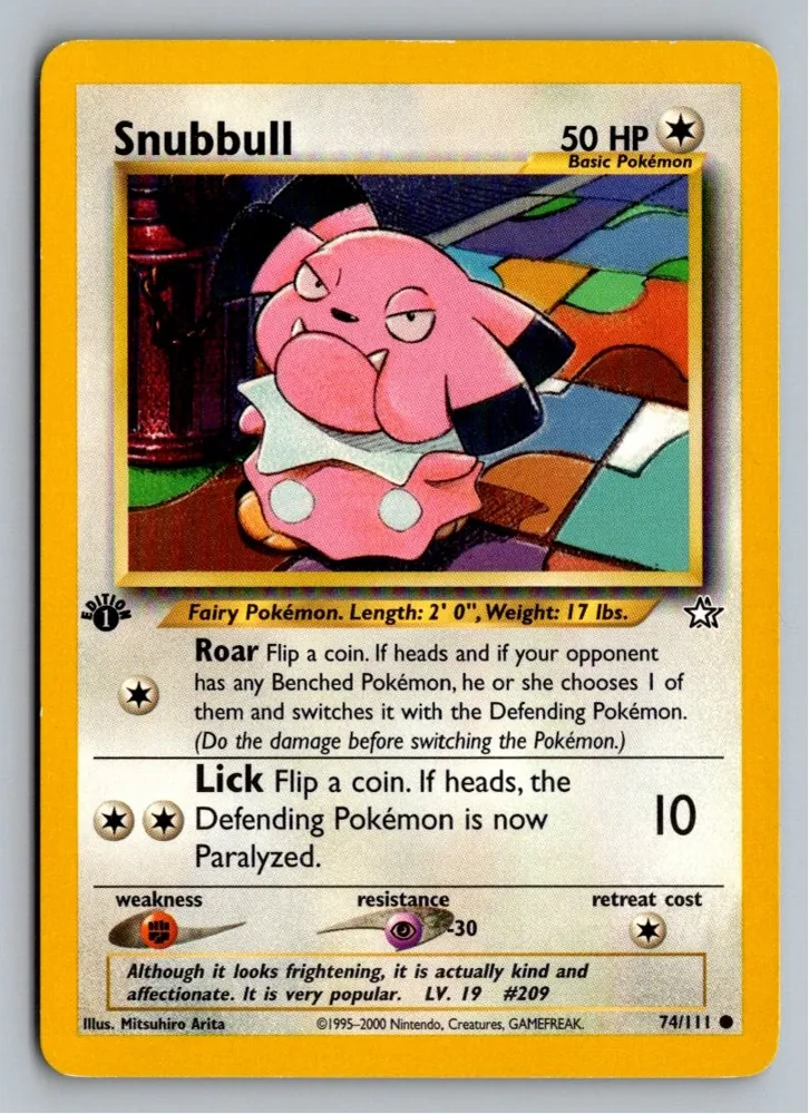 Snubbull 74/111 Neo Genesis – Vorderseite
