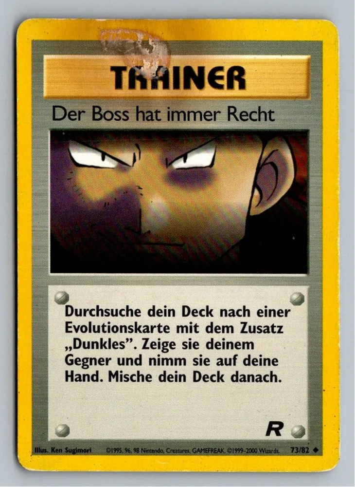Der Boss hat immer Recht 73/82 Team Rocket – Vorderseite
