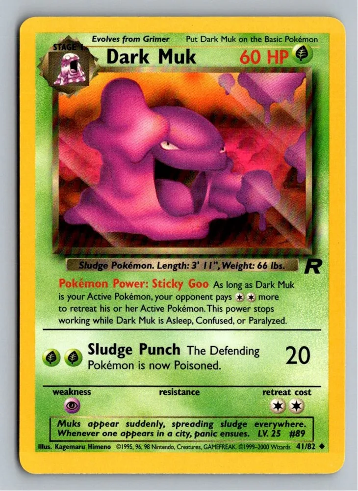 Dark Muk Dunkles Sleimok 41/82 Team Rocket – Vorderseite