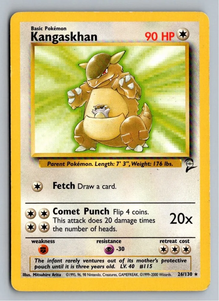 Kangaskhan Kangama 26/130 Base Set 2 – Vorderseite