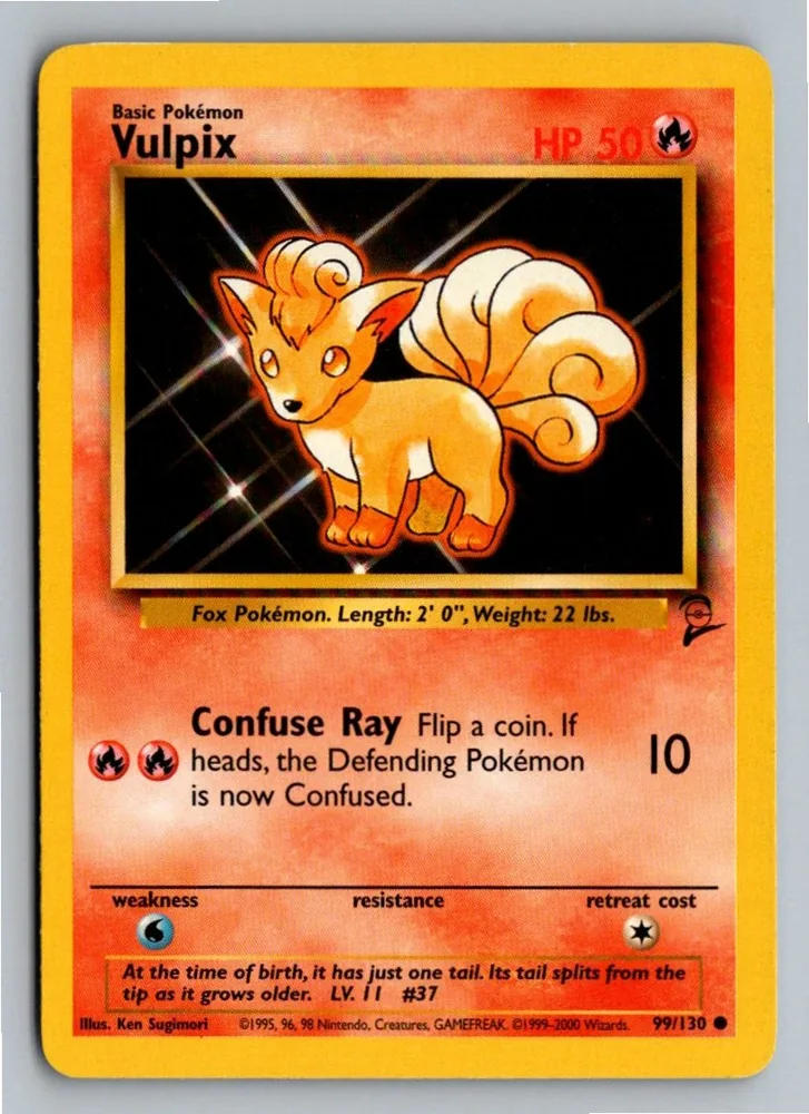 Vulpix 99/130 Base Set 2 – Vorderseite