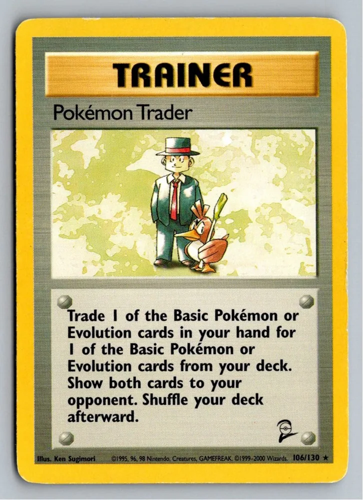 Pokémon Trader Trader Trader Pokémon-Händler 106/130 Base Set 2 – Vorderseite