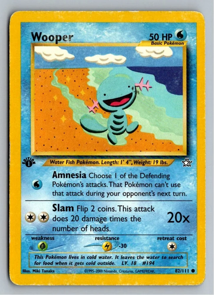 Wooper Felino 82/111 Neo Genesis – Vorderseite