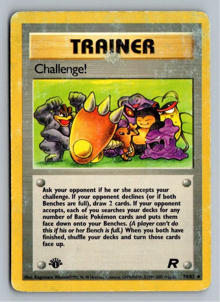 Challenge! Herausforderung! 74/82 Team Rocket – Vorderseite