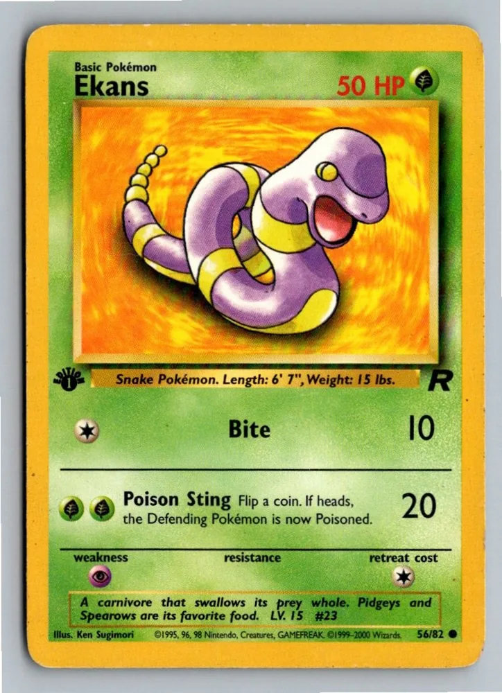 Ekans Rettan 56/82 Team Rocket – Vorderseite
