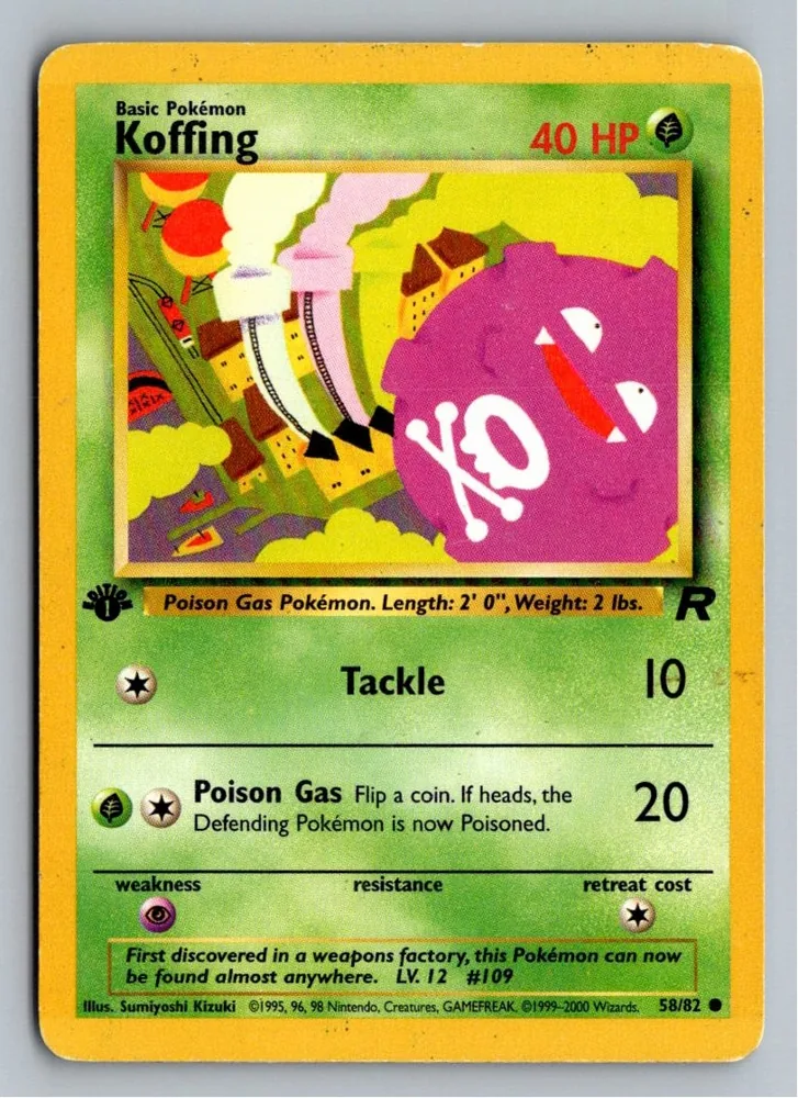 Koffing Smogon 58/82 Team Rocket – Vorderseite