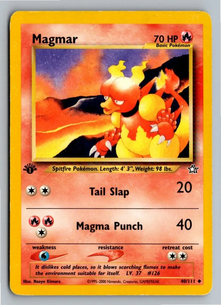 Magmar 40/111 Neo Genesis – Vorderseite