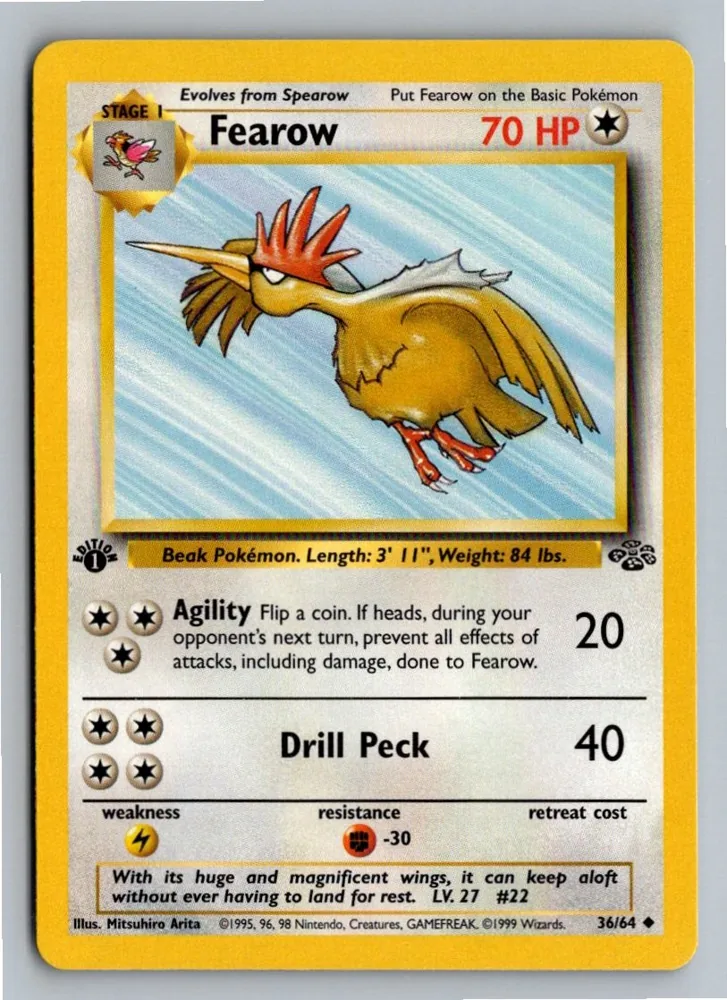 Fearow Ibitak 36/64 Dschungel – Vorderseite