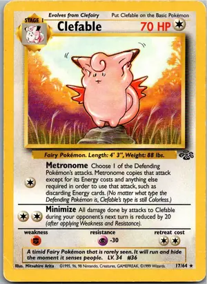 Pokémon-Karte Clefable Pixi 17/64 Dschungel