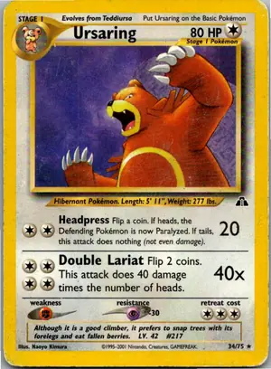 Pokémon-Karte Ursaring 34/75 Neo Entdeckung