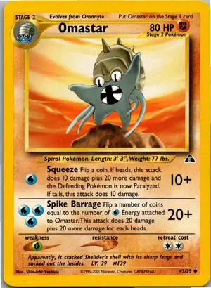 Pokémon-Karte Omastar Amoroso 43/75 Neo Entdeckung